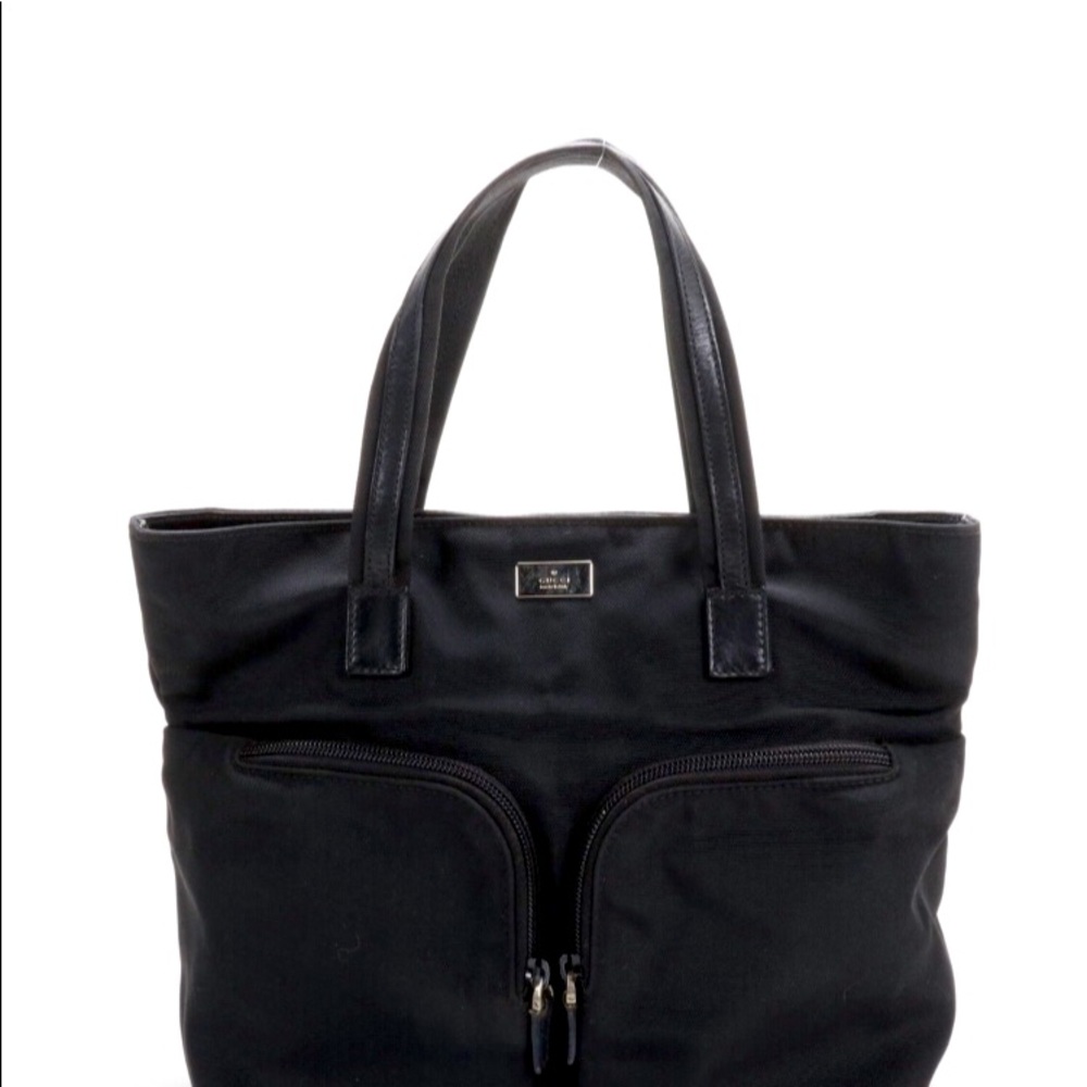 Gucci Handbag black nylon & leather